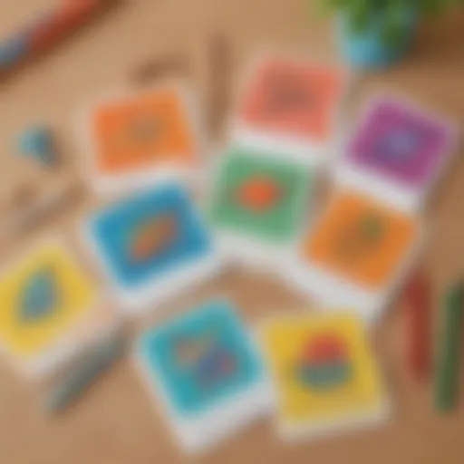Colorful flashcards for vocabulary learning