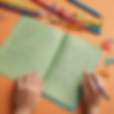 Handwritten letters on a colorful paper