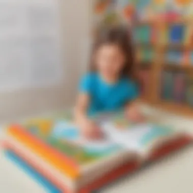 Vibrant Interactive Educational Book Pages Illustration of interactive educational book pages coming to life with vibrant colors