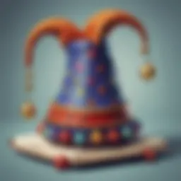 Playful jester hat with bells