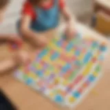 Engaging kindergarten students in a fun subtraction game using colorful manipulatives.