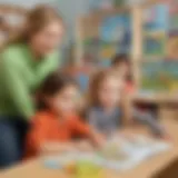 Interactive learning on a kindergarten website