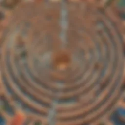 Illustration of a labyrinth symbolizing the complexities of the digital divide in education