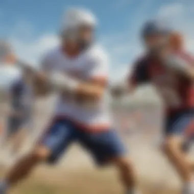 Thrilling Lacrosse Match Lacrosse player in intense match