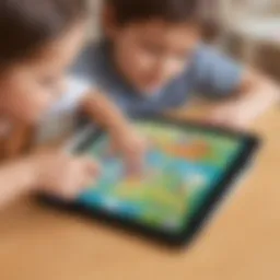 Interactive tablet featuring educational apps for young children