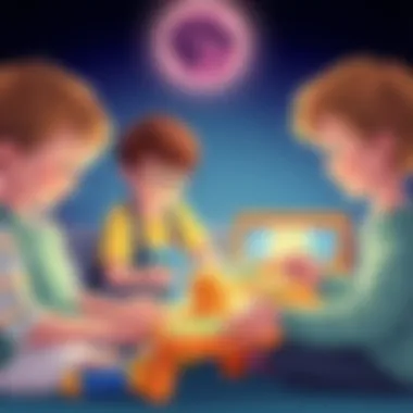 Children engaging with interactive learning toys