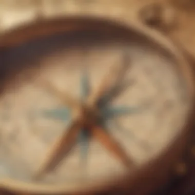 A compass pointing towards a direction symbolizing navigation and guidance