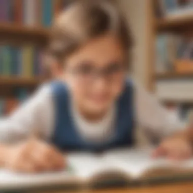 A child reading a Level L book with enthusiasm