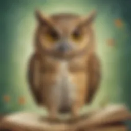 Illustration of a whimsical owl representing long vowel sounds