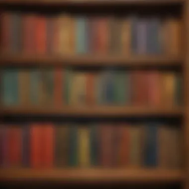 Treasures of Magical Narratives A collection of magical name story books on a wooden shelf.