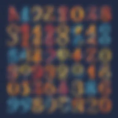 Innovative visualization of numerals evolving into futuristic shapes