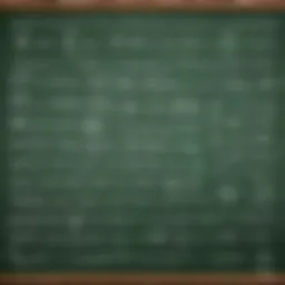 A variety of equation types displayed on a chalkboard