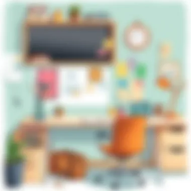 Creating an Organized and Distraction-Free Workspace A desk with organizational tools and minimal distractions