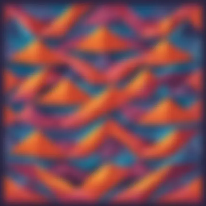 Illustration of a geometric pattern representing division concepts