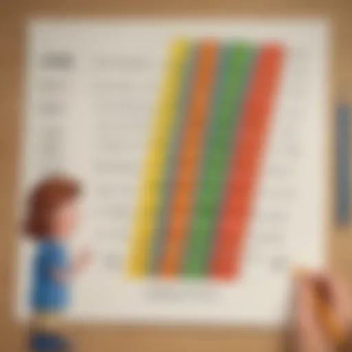 Visual representation of long division process