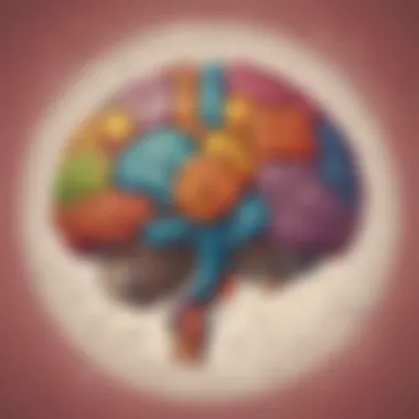 Illustration showcasing a brain with mathematical symbols