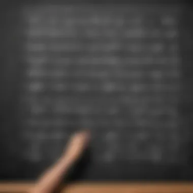 Illustration of a mathematical formula on a chalkboard