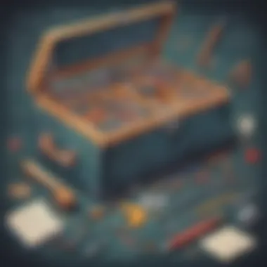 Illustration showcasing a toolbox filled with mathematical tools