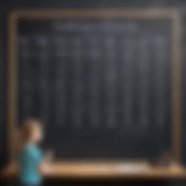 Understanding Arithmetic on the Chalkboard A chalkboard displaying a simple addition and subtraction problem.