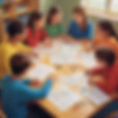 Collaborative Learning in Mathematics Students engaging in a group activity focused on math concepts.