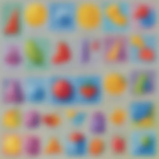Colorful math worksheets for preschool education
