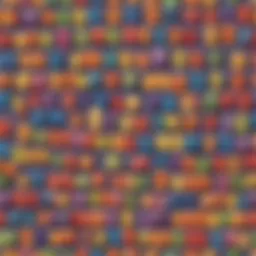 Colorful counting blocks arranged to create shapes