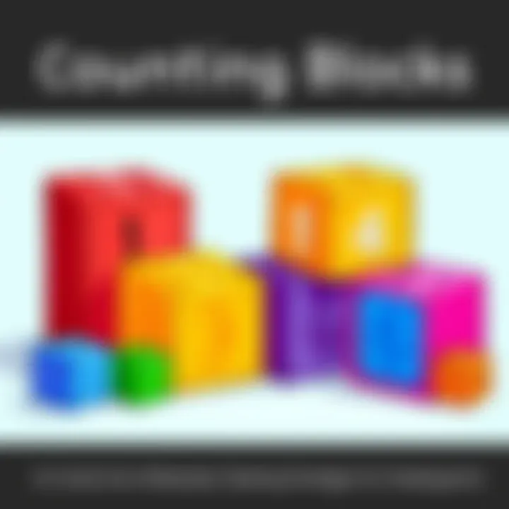 Colorful counting blocks for children