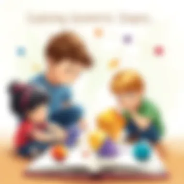 Children engaging with geometric shapes