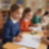 Children engaging in a math activity