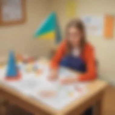 Exploring Geometry in Year Two A teacher demonstrating geometric shapes