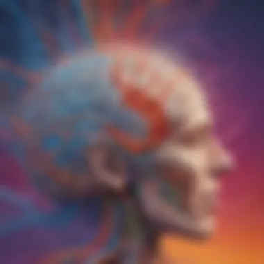 Cognitive Conundrum Waves Abstract representation of brain waves during problem-solving