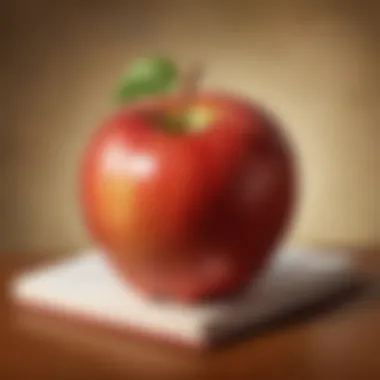 Illustration of a symbolic apple representing appreciation for teachers