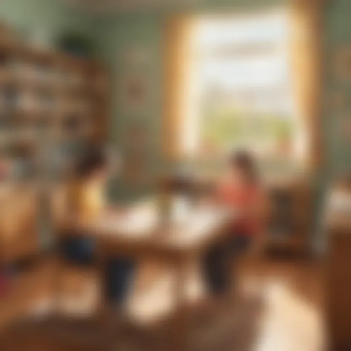 Illustration of a nurturing home classroom environment