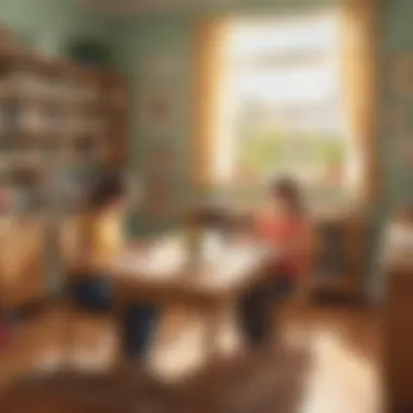 Nurturing Home Classroom Environment Illustration of a nurturing home classroom environment