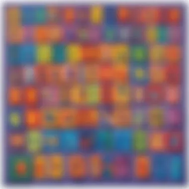 Creative number art project showcasing shapes and colors