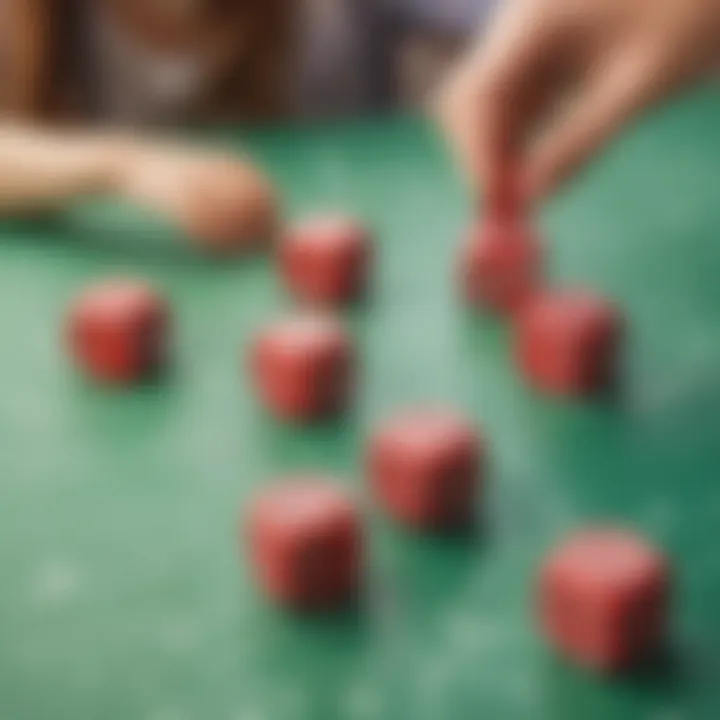 Children playing a fun math game with dice