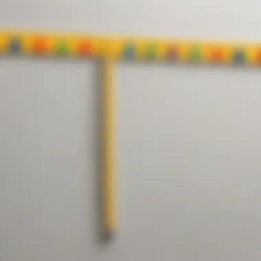 Interactive number line displayed on a classroom wall