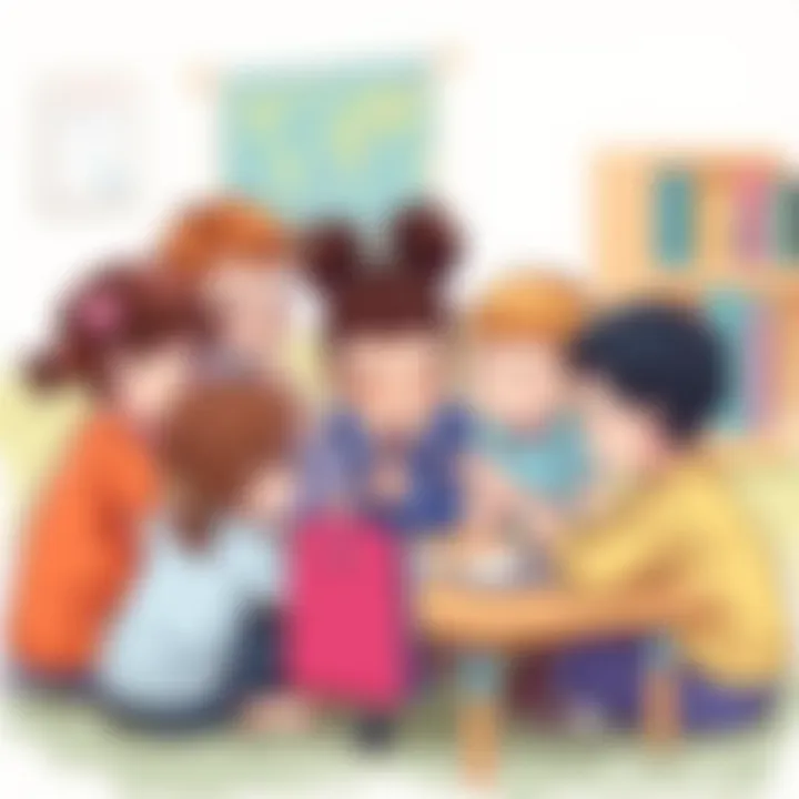 Interactive group activity with children