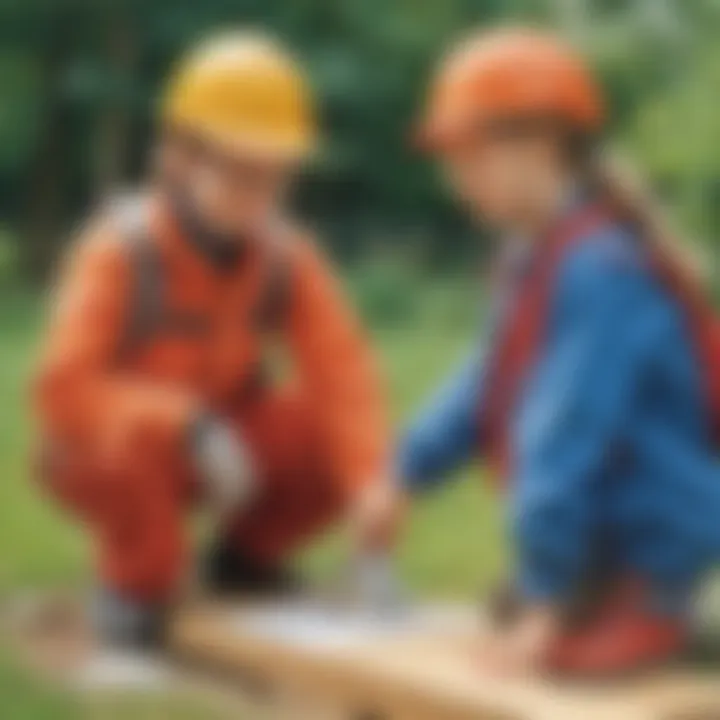 Safety gear setup for outdoor play