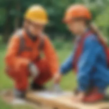 Ensuring Safety in Play Safety gear setup for outdoor play