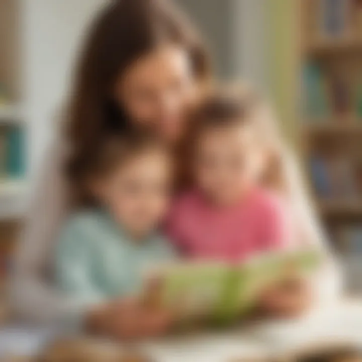 Parent and child reading together