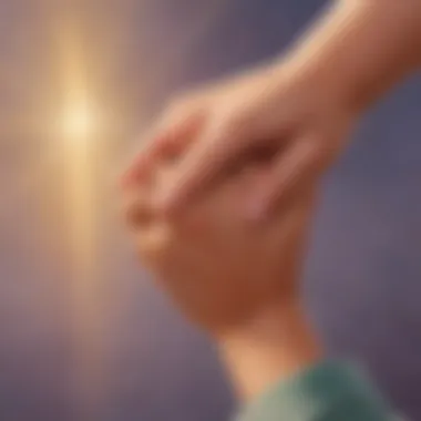 Parent's Hand gently holding child's hand in a loving gesture