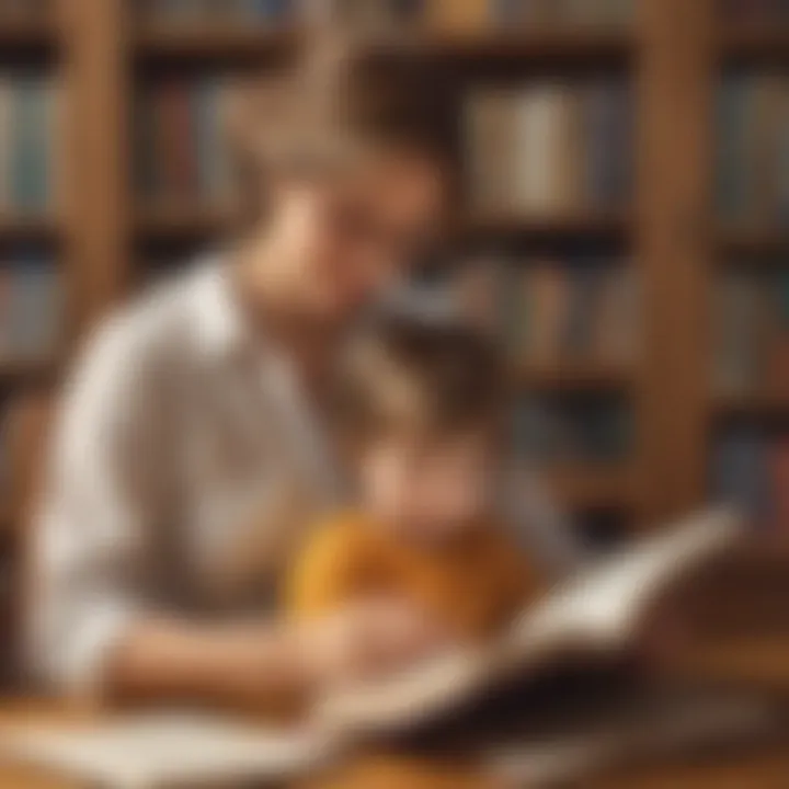 Engaging visual of a parent reading to a child