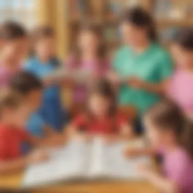 Creative Phonemic Awareness Learning Artistic depiction of elementary school children learning phonemic awareness