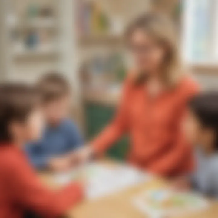 Educator demonstrating phonemic awareness techniques