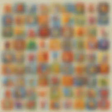 Illustration of playful alphabet matching game