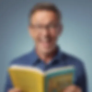 Dad's Witty Charm Illustration of a dad with a playful expression delivering a humorous quip