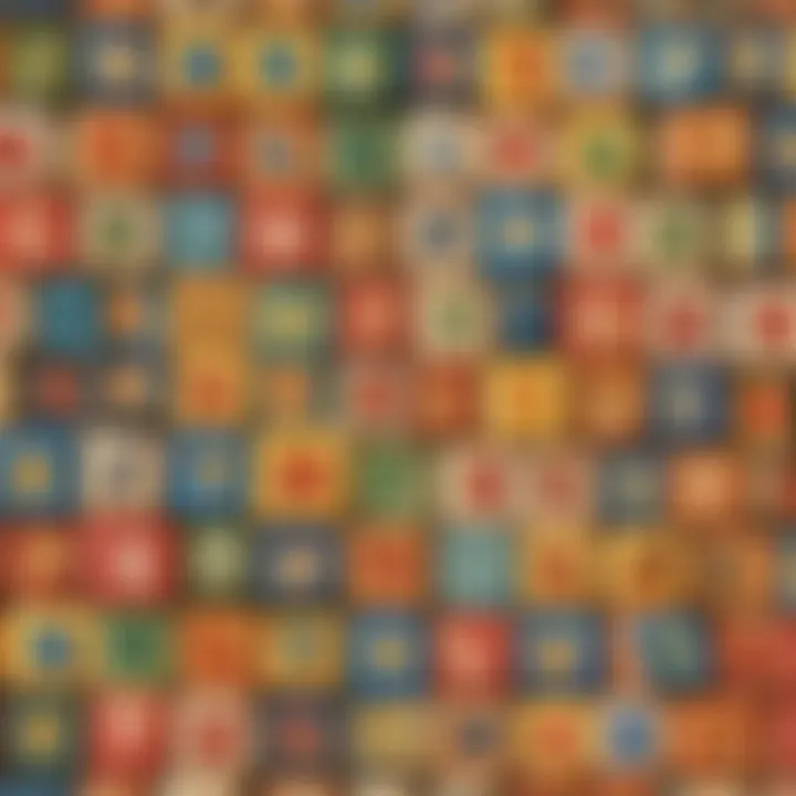 Illustration of alphabet blocks used in pre k literacy learning