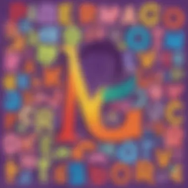 Vibrant Letter Recognition Activities Illustration showcasing colorful letter recognition exercises for pre k