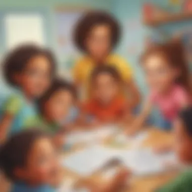 Math Fun for Diverse Young Learners Illustration of a diverse group of children enjoying math activities